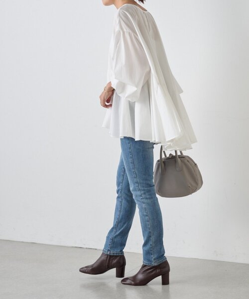 BEARDSLEY（ビアズリー）の「花びらフレアーブラウス（シャツ/ブラウス・レディース・ホワイト/ブラック・FREE）」の16枚目の写真