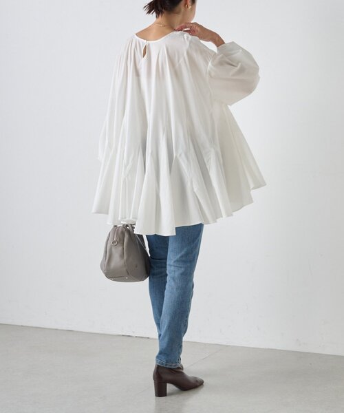 BEARDSLEY（ビアズリー）の「花びらフレアーブラウス（シャツ/ブラウス・レディース・ホワイト/ブラック・FREE）」の17枚目の写真