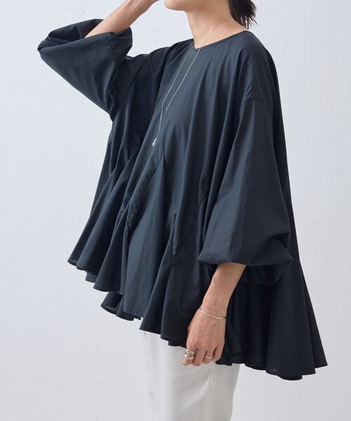 BEARDSLEY（ビアズリー）の「花びらフレアーブラウス（シャツ/ブラウス・レディース・ホワイト/ブラック・FREE）」の22枚目の写真