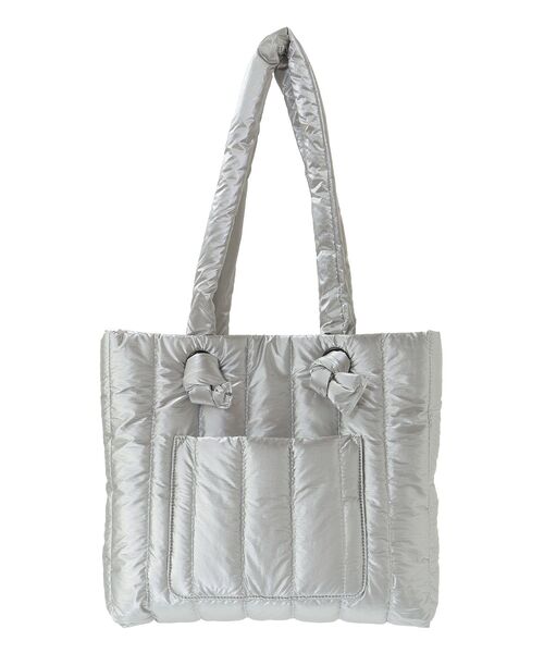 Green Parks(グリーンパークス)の「・furry rate シャイニーキルティングバッグ(ショルダーバッグ・レディース・ブラック/シルバー・FREE)」の5枚目の写真