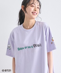 【BT21】ゆるシルエットプリントチュニックTシャツ＜大きいサイズ有＞