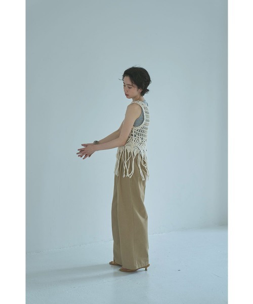 marjour（マージュール）の「MACRAME KNIT FRINGE VEST（ベスト・レディース・アイボリー・M）」の9枚目の写真