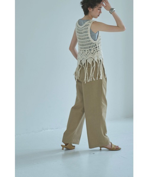 marjour（マージュール）の「MACRAME KNIT FRINGE VEST（ベスト・レディース・アイボリー・M）」の12枚目の写真