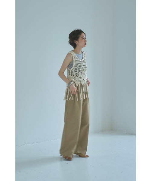 marjour（マージュール）の「MACRAME KNIT FRINGE VEST（ベスト・レディース・アイボリー・M）」の13枚目の写真