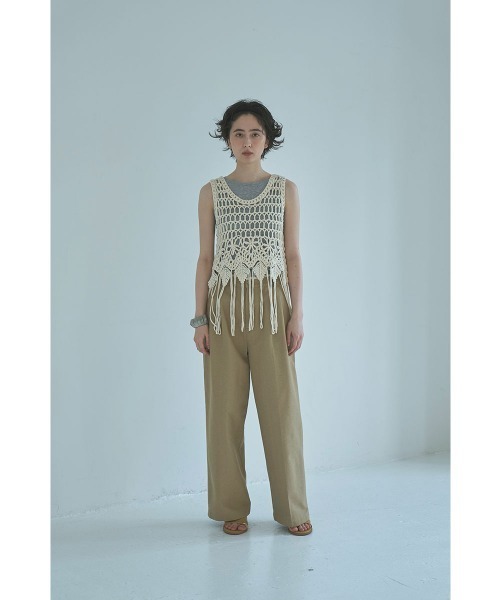 marjour（マージュール）の「MACRAME KNIT FRINGE VEST（ベスト・レディース・アイボリー・M）」の14枚目の写真