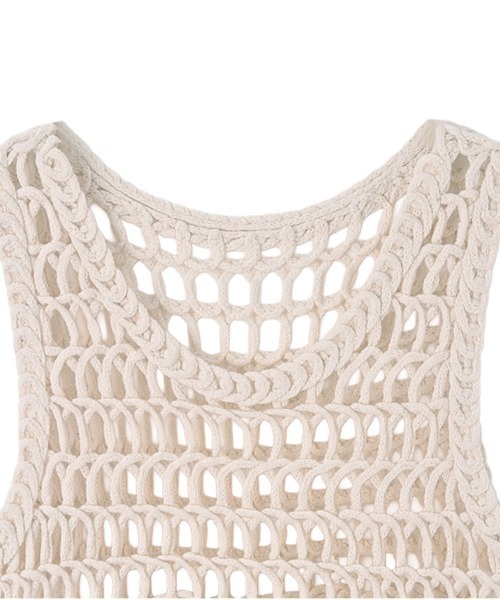 marjour（マージュール）の「MACRAME KNIT FRINGE VEST（ベスト・レディース・アイボリー・M）」の17枚目の写真