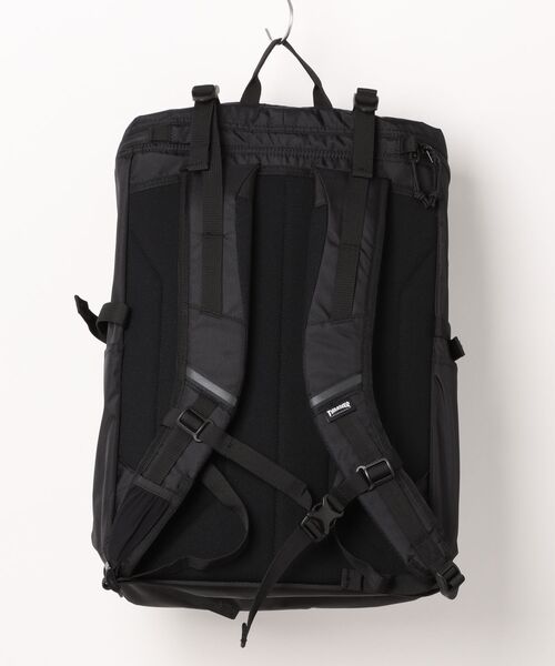 THRASHER(スラッシャー)の「【THRASHER/スラッシャー】Box Back Pack 30L 撥水加工 リフレクター スクエア型 バックパック(バックパック/リュック・メンズ・ブラック/ブラック×ホワイト・FREE)」の4枚目の写真