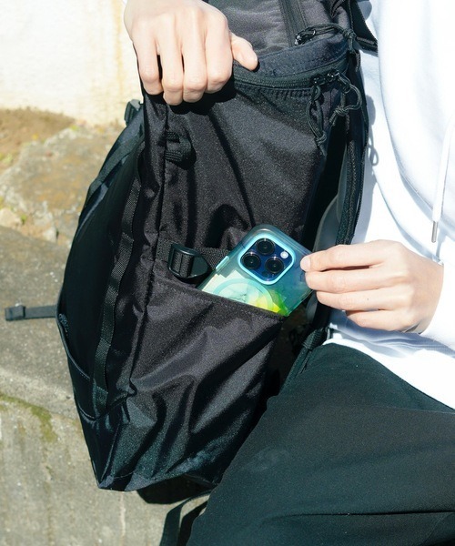 THRASHER(スラッシャー)の「【THRASHER/スラッシャー】Box Back Pack 30L 撥水加工 リフレクター スクエア型 バックパック(バックパック/リュック・メンズ・ブラック/ブラック×ホワイト・FREE)」の7枚目の写真