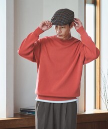 コットン スウェット クルーネック ニット