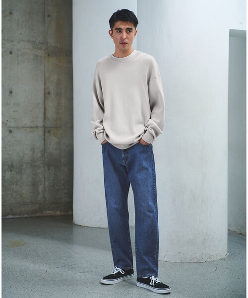 green label relaxing（グリーンレーベルリラクシング）の「コットン スウェット クルーネック ニット（ニット/セーター・メンズ・ライム/レッド/ライトグレー/ダークグレー・XL/L/M/S）」の20枚目の写真