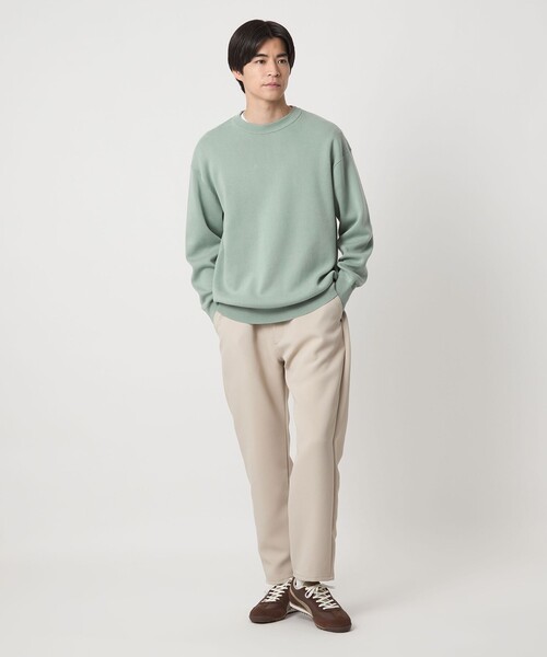 green label relaxing（グリーンレーベルリラクシング）の「コットン スウェット クルーネック ニット（ニット/セーター・メンズ・ライム/レッド/ライトグレー/ダークグレー・XL/L/M/S）」の7枚目の写真