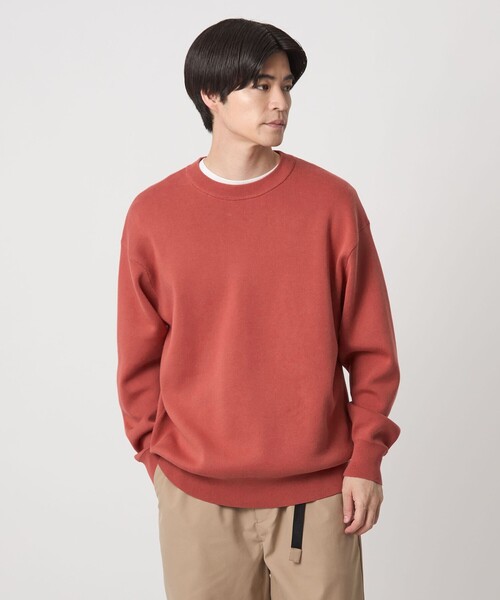 green label relaxing（グリーンレーベルリラクシング）の「コットン スウェット クルーネック ニット（ニット/セーター・メンズ・ライム/レッド/ライトグレー/ダークグレー・XL/L/M/S）」の8枚目の写真