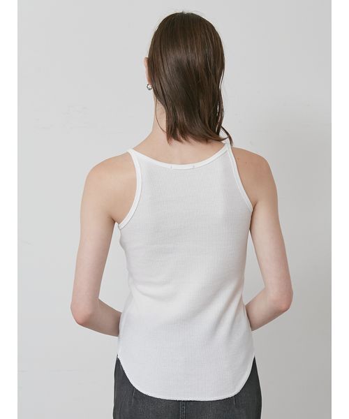 styling/(スタイリング)の「ヘンリーネックタンクトップ(タンクトップ・レディース・オフホワイト/ブラック/カーキ/レッド・F)」の7枚目の写真