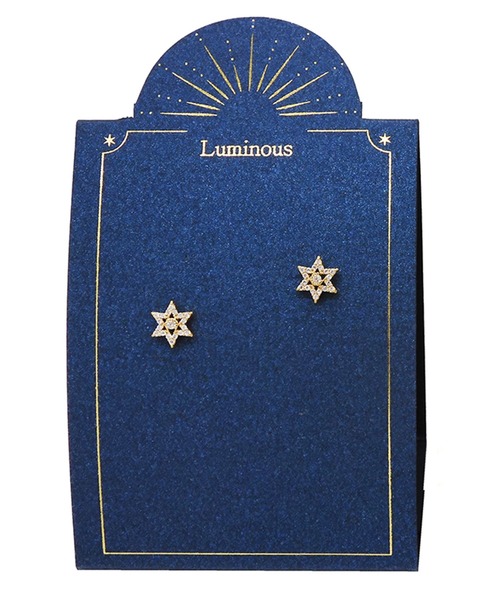 Zoule(ゾーラ)の「Zoule ゾーラ:Luminous ルミナスシリーズ hexagram ピアス(ピアス(両耳用)・レディース・シルバー/ゴールド・FREE)」の6枚目の写真