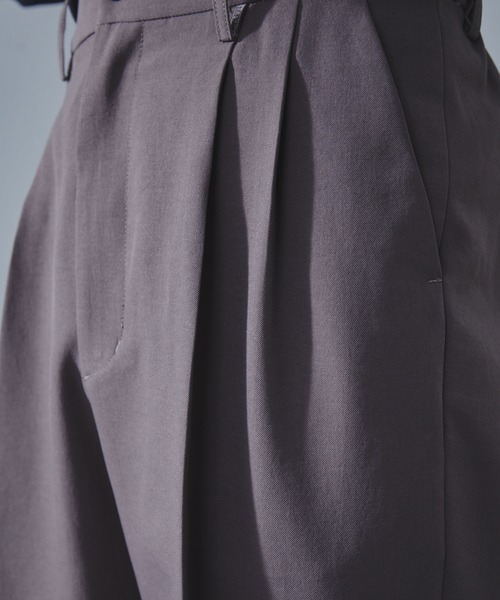 SLICK(スリック)の「【SLICK/スリック】Tech Twill Two Tuck Slacks/テックツイルツータックワイドスラックス / クラシック/セットアップ(スラックス・メンズ・ブラック/ブラウン/スミクロ・1/2/3)」の13枚目の写真