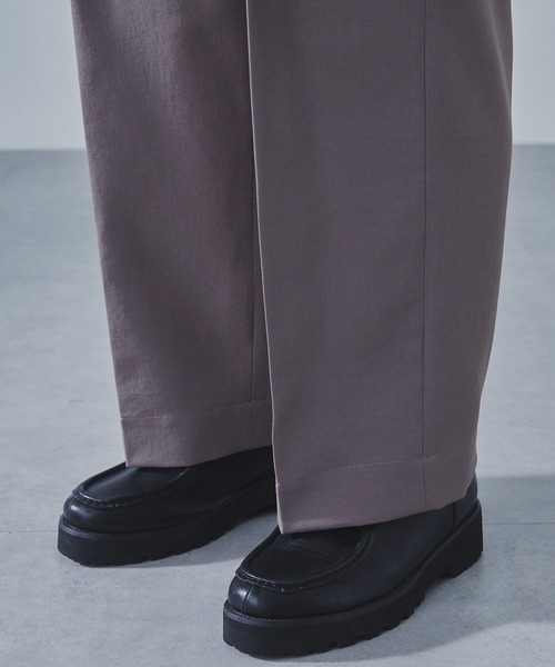SLICK(スリック)の「【SLICK/スリック】Tech Twill Two Tuck Slacks/テックツイルツータックワイドスラックス / クラシック/セットアップ(スラックス・メンズ・ブラック/ブラウン/スミクロ・1/2/3)」の14枚目の写真