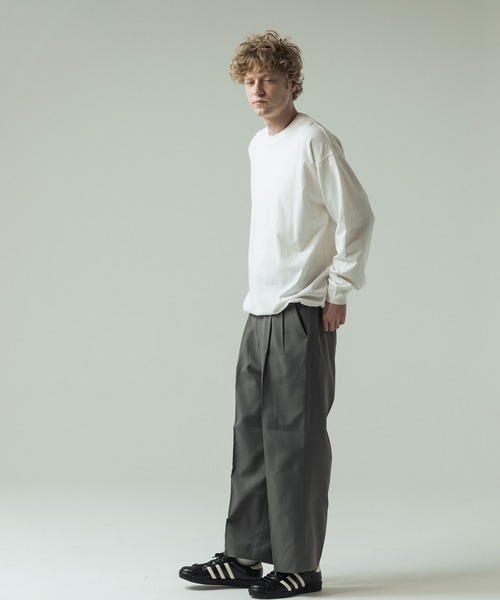 SLICK(スリック)の「【SLICK/スリック】Tech Twill Two Tuck Slacks/テックツイルツータックワイドスラックス / クラシック/セットアップ(スラックス・メンズ・ブラック/ブラウン/スミクロ/アイボリー/グレー/ベージュ・1/2/3)」の17枚目の写真