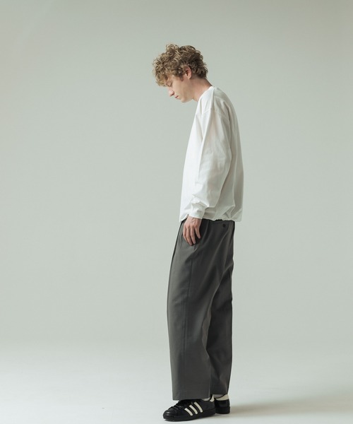 SLICK(スリック)の「【SLICK/スリック】Tech Twill Two Tuck Slacks/テックツイルツータックワイドスラックス / クラシック/セットアップ(スラックス・メンズ・ブラック/ブラウン/スミクロ/アイボリー/グレー/ベージュ・1/2/3)」の18枚目の写真