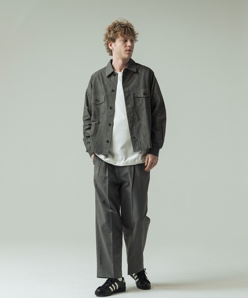 SLICK(スリック)の「【SLICK/スリック】Tech Twill Two Tuck Slacks/テックツイルツータックワイドスラックス / クラシック/セットアップ(スラックス・メンズ・ブラック/ブラウン/スミクロ/アイボリー/グレー/ベージュ・1/2/3)」の20枚目の写真