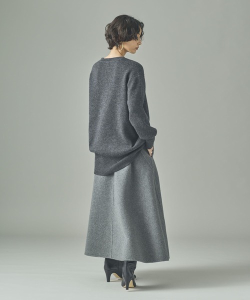 Curensology（カレンソロジー）の「Curensology(カレンソロジー)/ウールボンディングスカート（スカート・レディース・ベージュ/ブラック/グレー・36/38）」の11枚目の写真