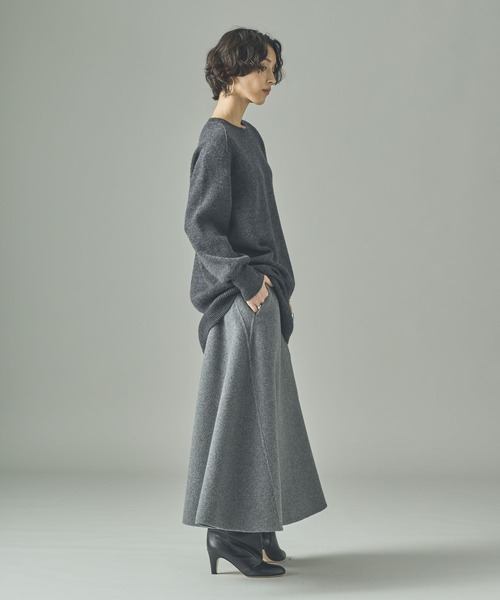 Curensology（カレンソロジー）の「Curensology(カレンソロジー)/ウールボンディングスカート（スカート・レディース・ベージュ/ブラック/グレー・36/38）」の12枚目の写真