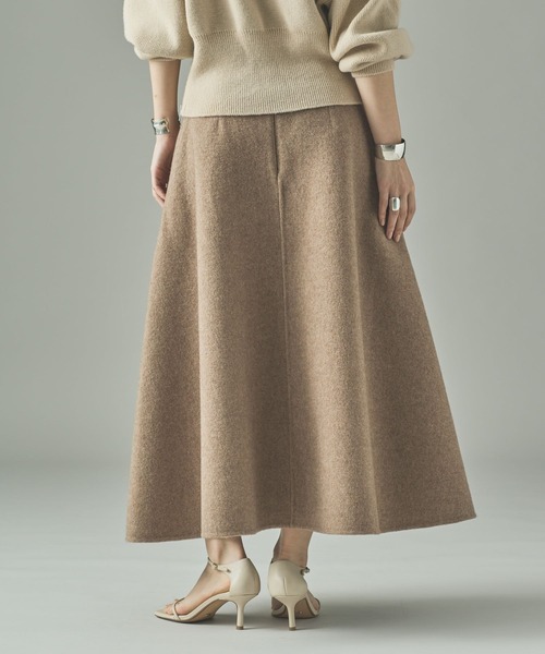 Curensology（カレンソロジー）の「Curensology(カレンソロジー)/ウールボンディングスカート（スカート・レディース・ベージュ/ブラック/グレー・36/38）」の15枚目の写真