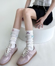 Burner | 【OKUOKU　0909】マルチ　リボン付き　ガーリーソックス oku-socks-806622335886-11(ソックス/靴下)