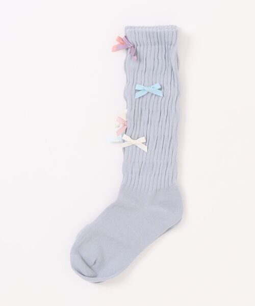 Burner(バーナー)の「【OKUOKU 0909】マルチ リボン付き ガーリーソックス oku-socks-806622335886-11(ソックス/靴下・レディース・オフホワイト/ホワイト/ブルーグレー/スモークピンク/ブラック・FREE)」の12枚目の写真
