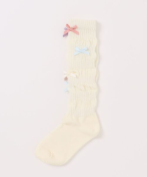 Burner(バーナー)の「【OKUOKU 0909】マルチ リボン付き ガーリーソックス oku-socks-806622335886-11(ソックス/靴下・レディース・オフホワイト/ホワイト/ブルーグレー/スモークピンク/ブラック・FREE)」の14枚目の写真
