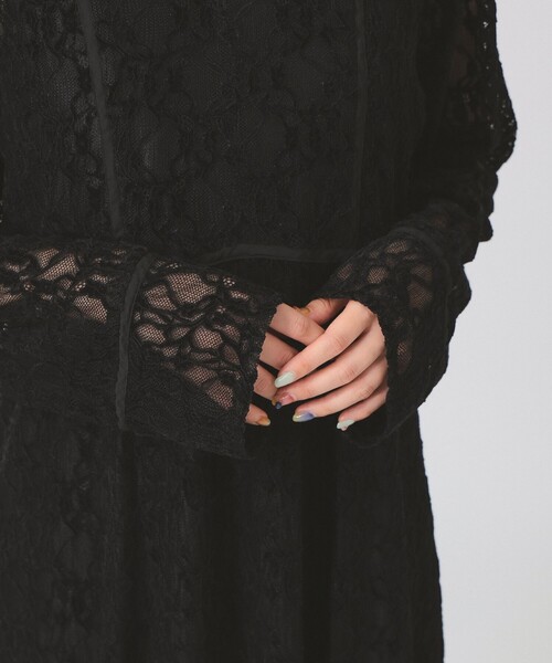 レース キーネック ワンピース［手洗い可］（ワンピース）｜Ray BEAMS