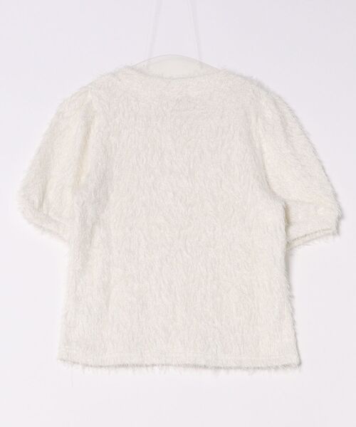 GORGE(ゴージ)の「【ふわもこ映え】シャギー半袖トップス/シンプルなのに盛れる(Tシャツ/カットソー・レディース・グレイッシュベージュ/オフホワイト/ブラウン・F)」の12枚目の写真