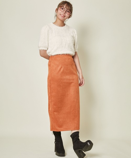 GORGE(ゴージ)の「【ふわもこ映え】シャギー半袖トップス/シンプルなのに盛れる(Tシャツ/カットソー・レディース・グレイッシュベージュ/オフホワイト/ブラウン・F)」の11枚目の写真