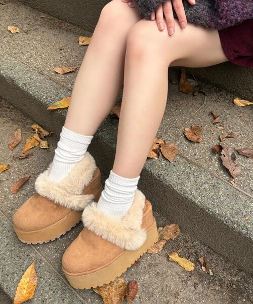 ESPERANZA SNSで話題！厚底2WAYフェイクムートンサボ セール】SNSで話題！厚底2WAYフェイクムートンサボ（ブーツ
