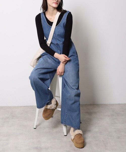 ESPERANZA（エスペランサ）の「SNSで話題！厚底2WAYフェイクムートンサボ（ブーツ・レディース・キャメル/ブラック系/アイボリー系2・S/M/L/LL）」の17枚目の写真