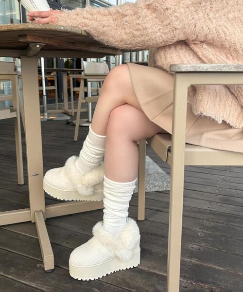 ESPERANZA（エスペランサ）の「SNSで話題！厚底2WAYフェイクムートンサボ（ブーツ・レディース・キャメル/ブラック系/アイボリー系2・S/M/L/LL）」の18枚目の写真