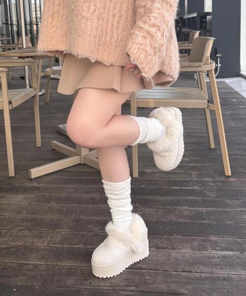 ESPERANZA（エスペランサ）の「SNSで話題！厚底2WAYフェイクムートンサボ（ブーツ・レディース・キャメル/ブラック系/アイボリー系2・S/M/L/LL）」の20枚目の写真