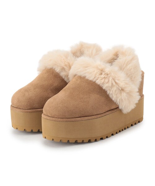 セール】SNSで話題！厚底2WAYフェイクムートンサボ（ブーツ