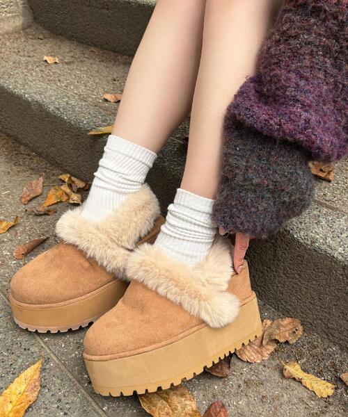 エスペランサ　厚底2WAYフェイクムートンサボ ESPERANZA｜SNSで話題!厚底2WAYフェイクムートンサボ | Rakuten