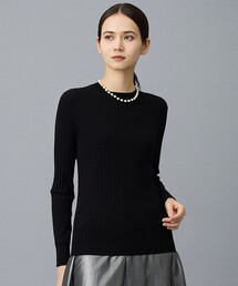 自由区（ジユウク）の「レーヨンストレッチリブインナー ニット（ニット/セーター）」