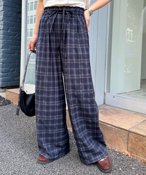 WILLOW（ウィロー）の「【willow】チェックイージーパンツ（その他パンツ・レディース・ネイビー/ブラウン・MEDIUM/SMALL）」の10枚目の写真