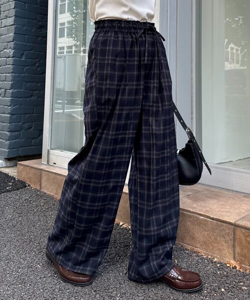 WILLOW（ウィロー）の「【willow】チェックイージーパンツ（その他パンツ・レディース・ネイビー/ブラウン・MEDIUM/SMALL）」の11枚目の写真