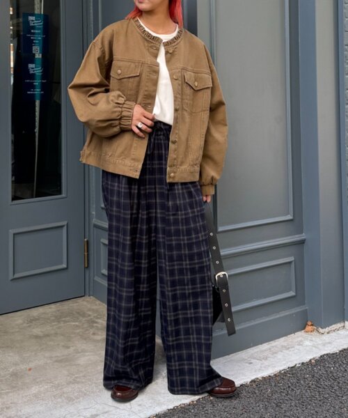 WILLOW（ウィロー）の「【willow】チェックイージーパンツ（その他パンツ・レディース・ネイビー/ブラウン・MEDIUM/SMALL）」の16枚目の写真