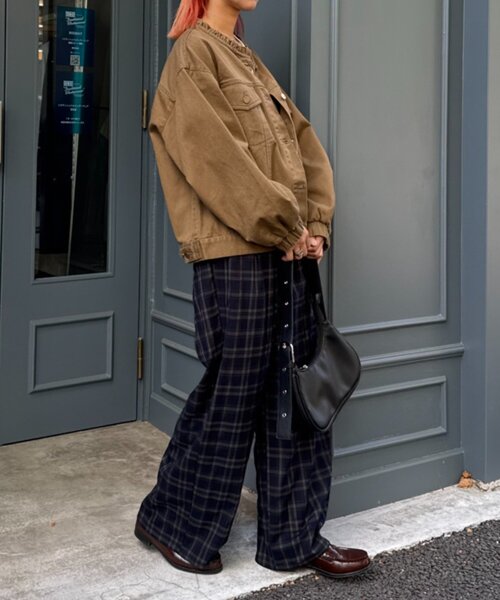 WILLOW（ウィロー）の「【willow】チェックイージーパンツ（その他パンツ・レディース・ネイビー/ブラウン・MEDIUM/SMALL）」の18枚目の写真