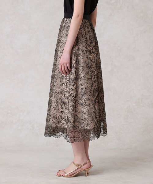 レースフラワーチュールギャザー スカート（スカート）｜ANAYI（アナイ