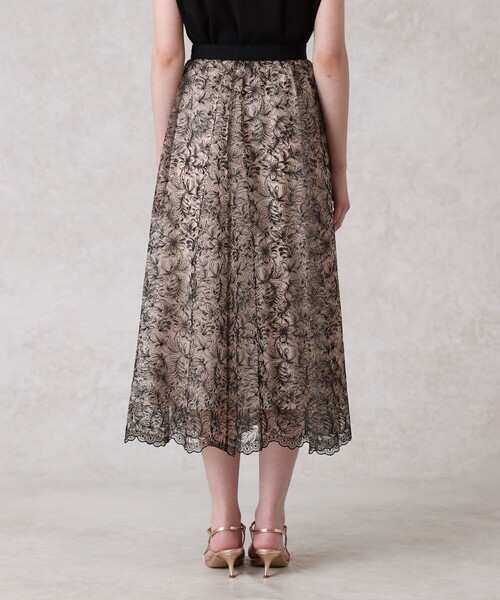 セール】レースフラワーチュールギャザー スカート（スカート）｜ANAYI