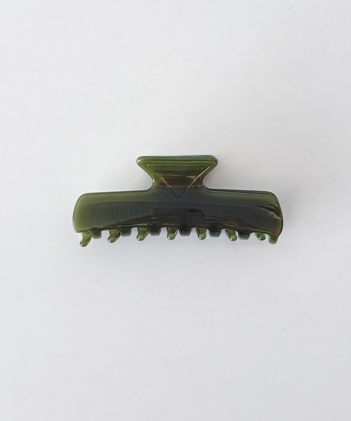 CANAL JEAN(キャナルジーン)の「Pt スクエアヘアクリップ(バレッタ/ヘアクリップ・レディース・ブラウン/ブラウン系その他/オリーブ・ONE SIZE)」の9枚目の写真