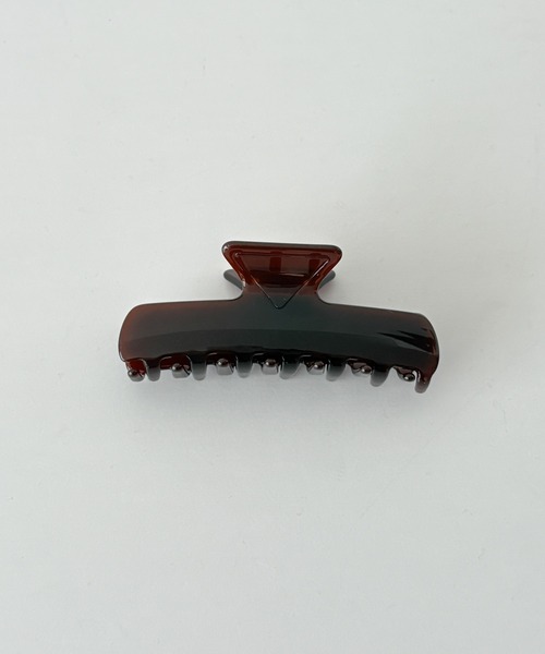 CANAL JEAN(キャナルジーン)の「Pt スクエアヘアクリップ(バレッタ/ヘアクリップ・レディース・ブラウン/ブラウン系その他/オリーブ・ONE SIZE)」の8枚目の写真