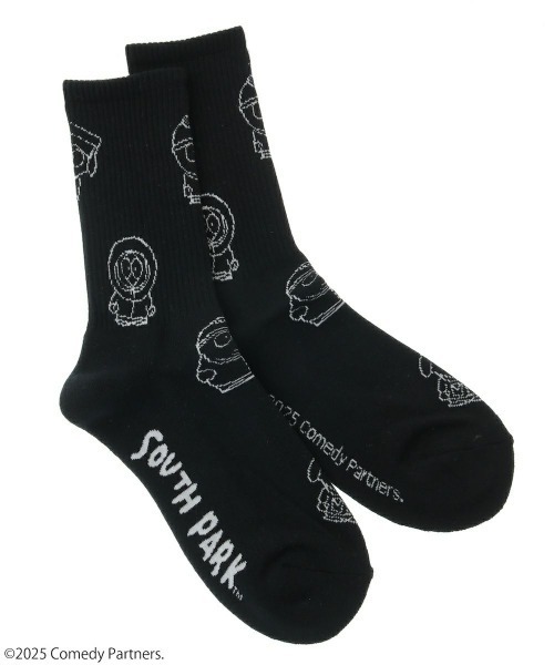 Candy Stripper（キャンディストリッパー）の「【SOUTH PARK】4BOYS RIB ソックス（ソックス/靴下・レディース・ブラック/オフホワイト・FREE）」の2枚目の写真