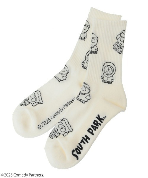 Candy Stripper（キャンディストリッパー）の「【SOUTH PARK】4BOYS RIB ソックス（ソックス/靴下・レディース・ブラック/オフホワイト・FREE）」の3枚目の写真