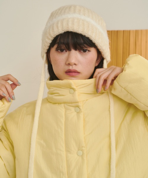 セール】スタンドカラーボリュームミディコート（ダウンジャケット